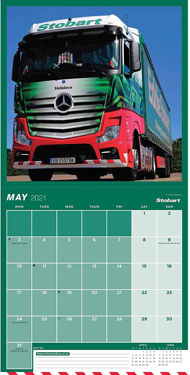 Eddie Stobart 2021 Calendar Wall Size 30 x 30 cms NEW eBay