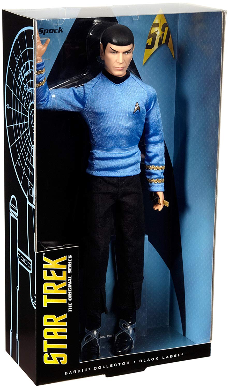 STAR TREK BARBIE BLACK LABEL 50th Anniversary Original Series SPOCK