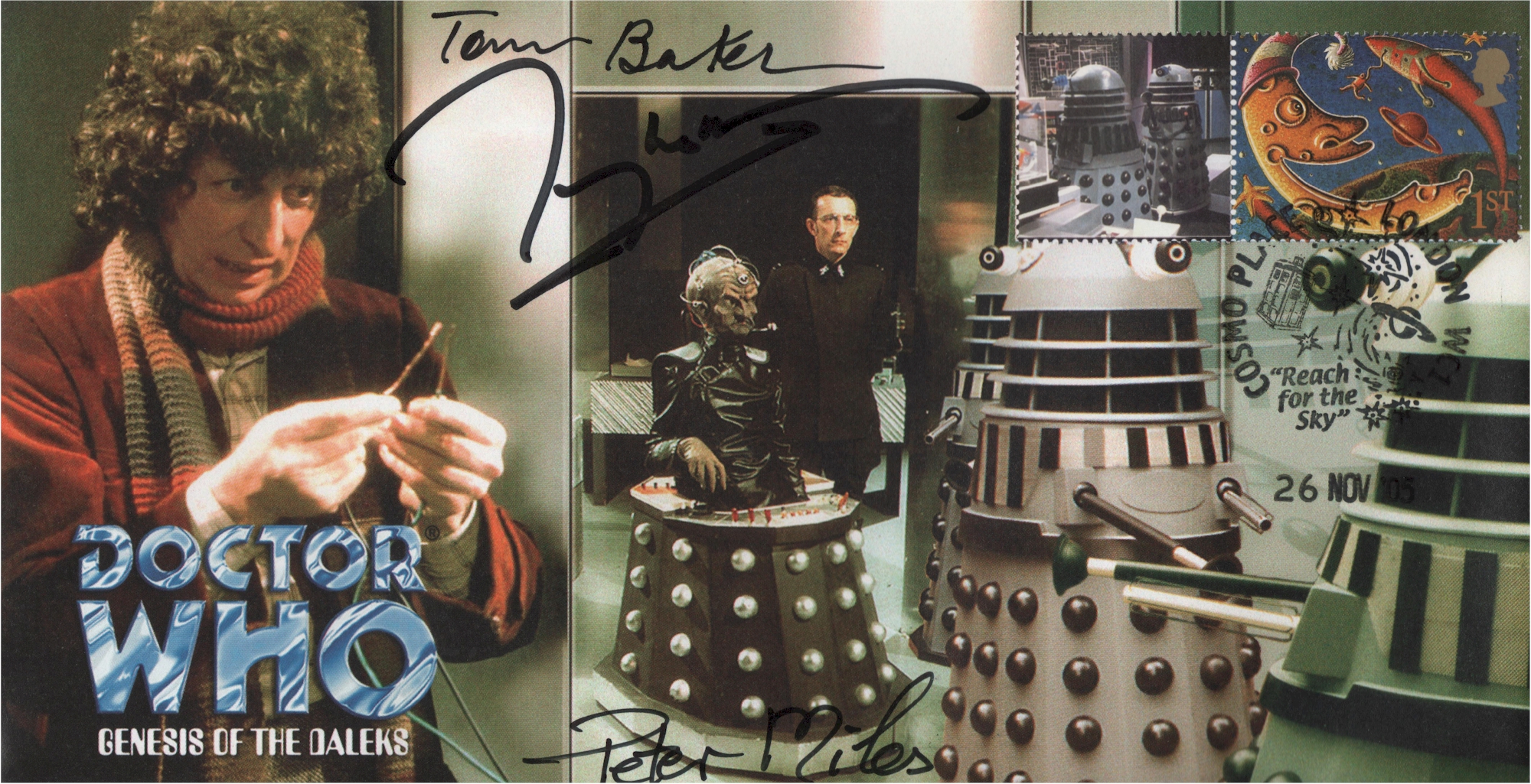 Doctor Who Genesis of the Daleks Stamp Cover SIGNED TOM BAKER eBay
