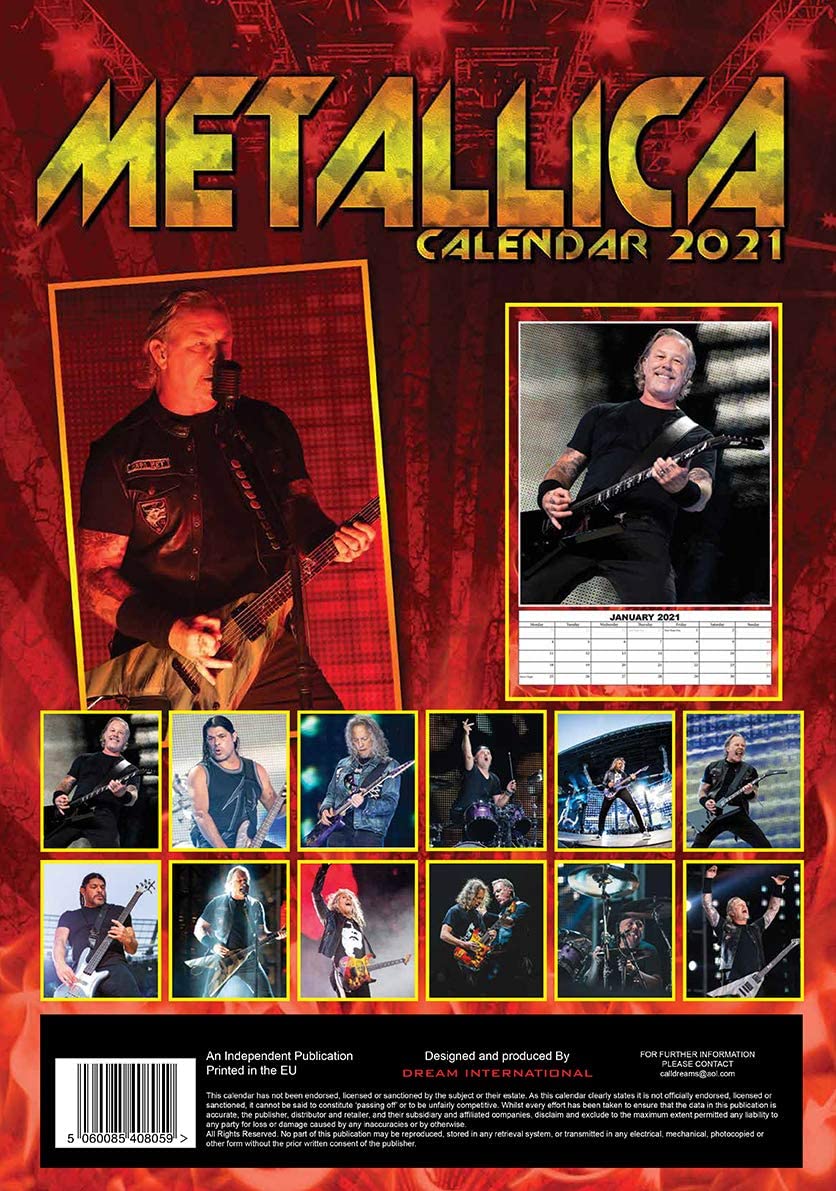 METALLICA 2021 Calendar Large A3 Wall Poster Size NEW ...