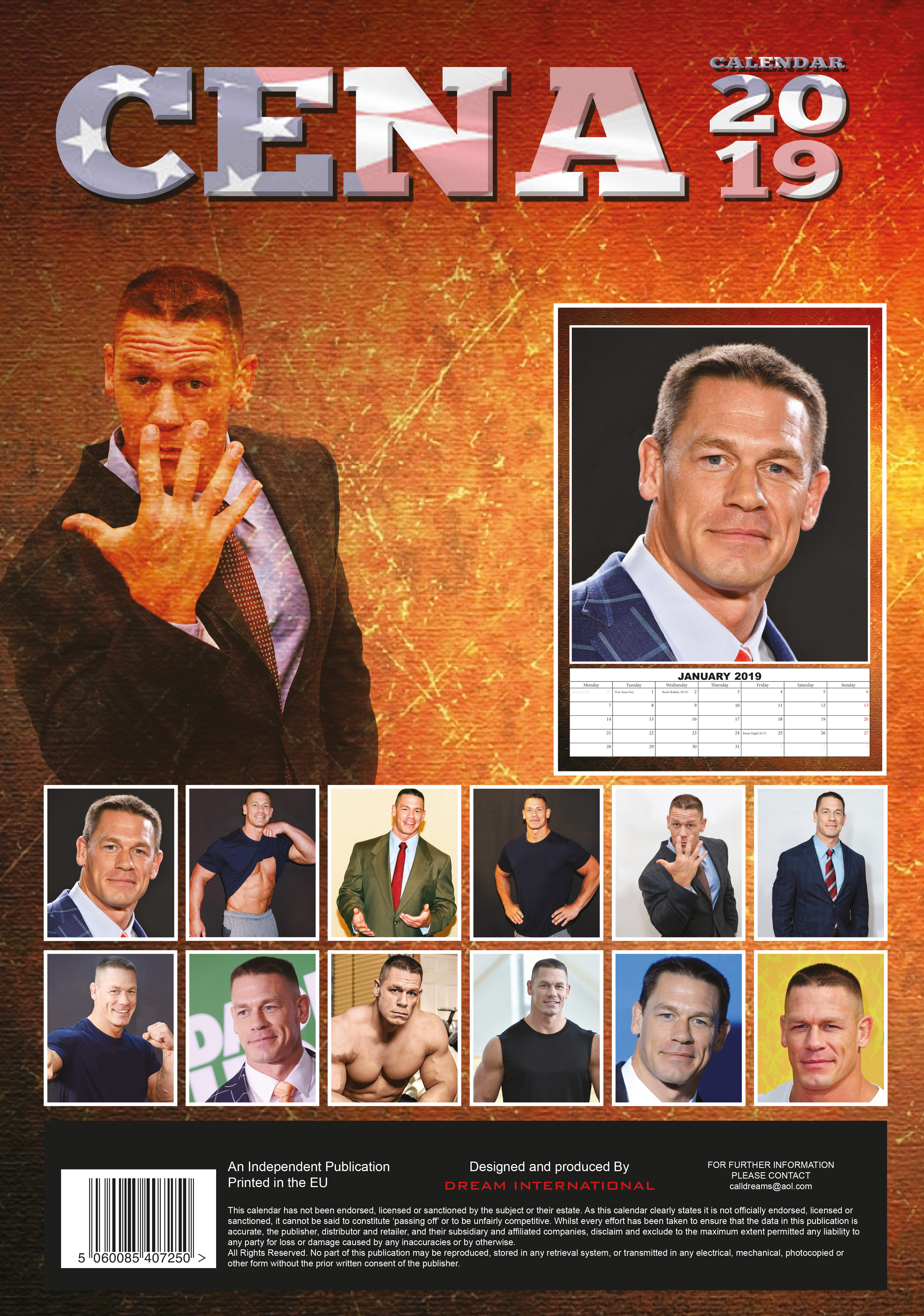 John Cena WWE Calendar 2019 A3 Poster Wall Size 5060085407250 eBay