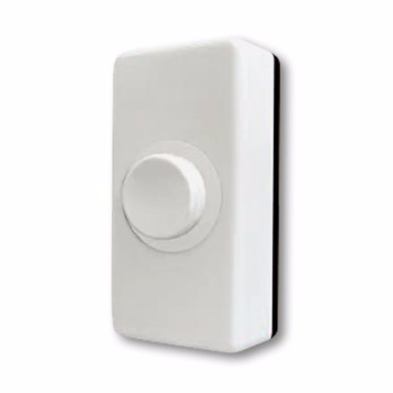 Eterna Wired Door Bell Push Button, Surface Mounted with Black or White