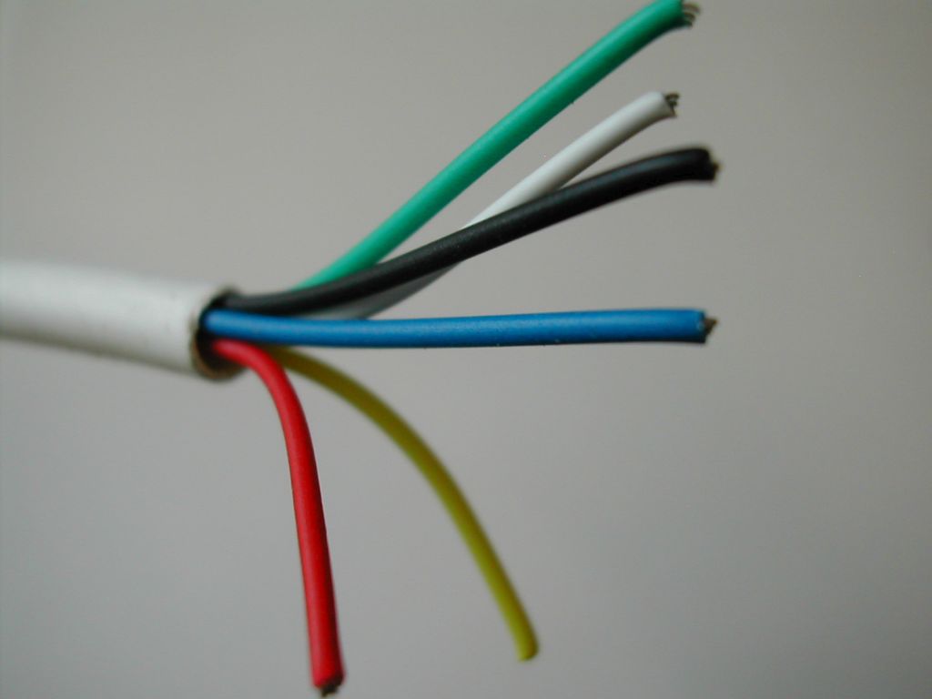 Intruder / Burglar Alarm Cable White 6 Core Round Professional Copper