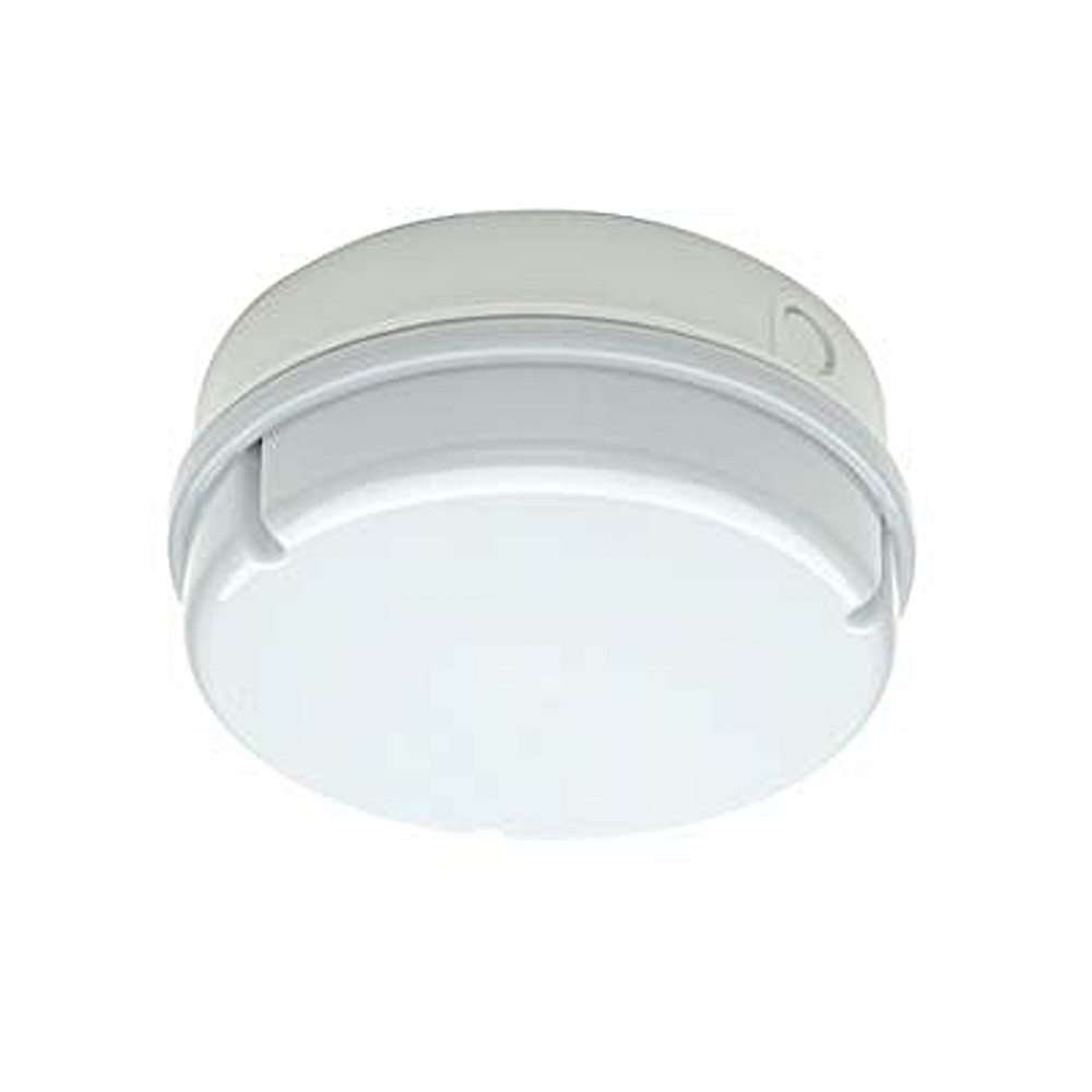 Knightsbridge IP65 Bulkhead Lamp Holder with Clear Prismatic Diffuser and Base, 