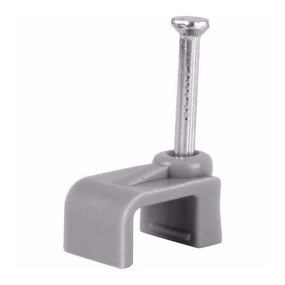 Grey T&E Cable Clips In Flat Plastic With Fixing Nails For Electric Cable & Wire eBay