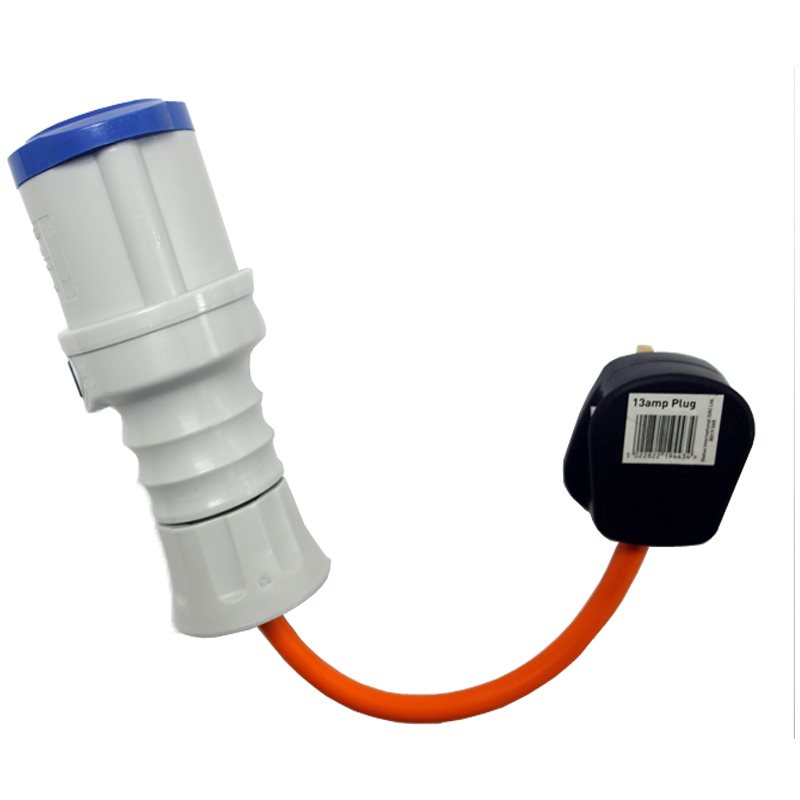 Uk Hook Up Adapter Connector 3 Pin Mains Plug Camping