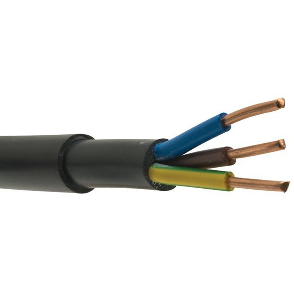 1.5mm 3 core hi-tuff cable, 6 metres cut length power