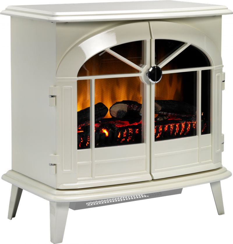 Dimplex Chevalier Stove Electric Fire, Freestanding 2KW LED Log Effect