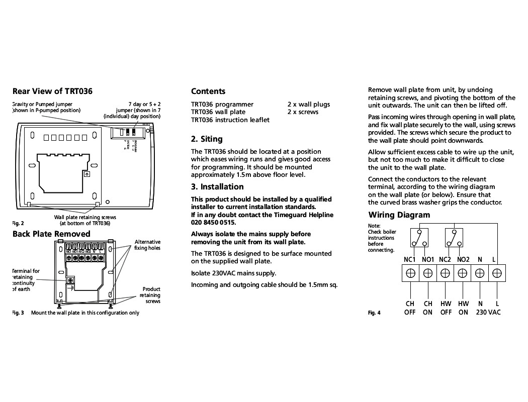 Timeguard 7 Day Digital Programmer Timer 2 Channel Central Heating