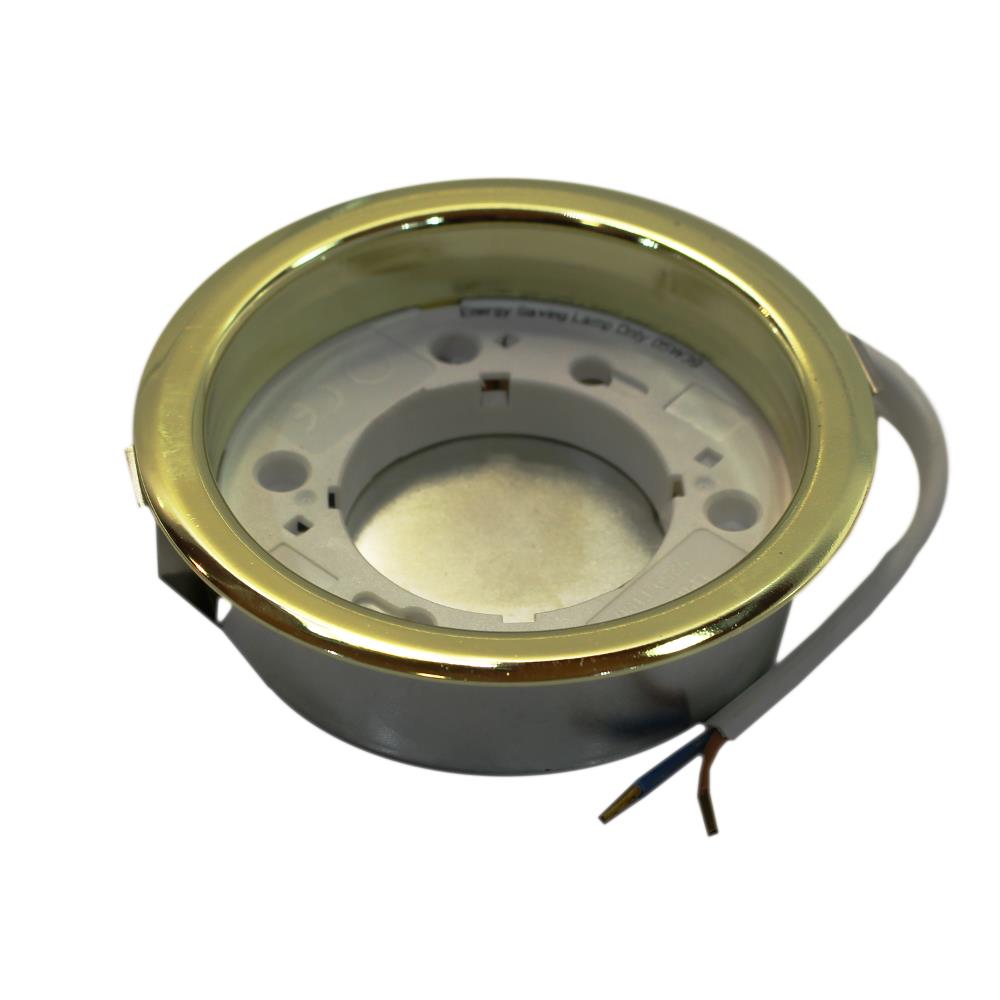 Knightsbridge 9V Fixed Downlight CFL or LED Bulb Recessed Brass