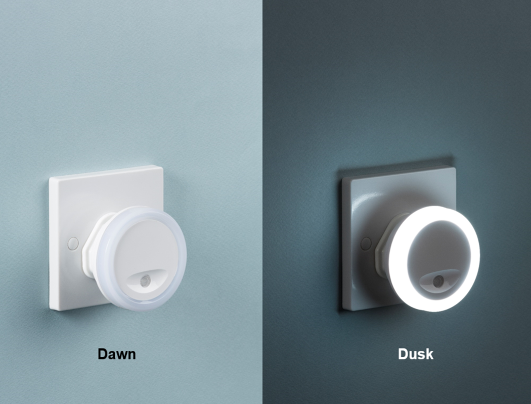 Noche Luz con Enchufe Bebé Seguridad Compacto LED Serie Dusk / Sensor