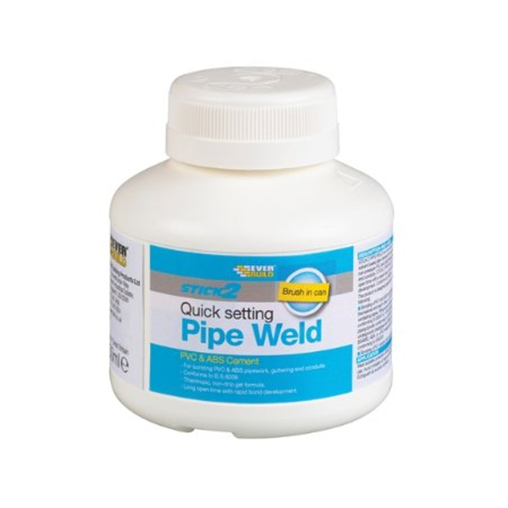 Everbuild PVC Conduit Solvent Cement, 250ml for uPVC, ABS Vent Pipes