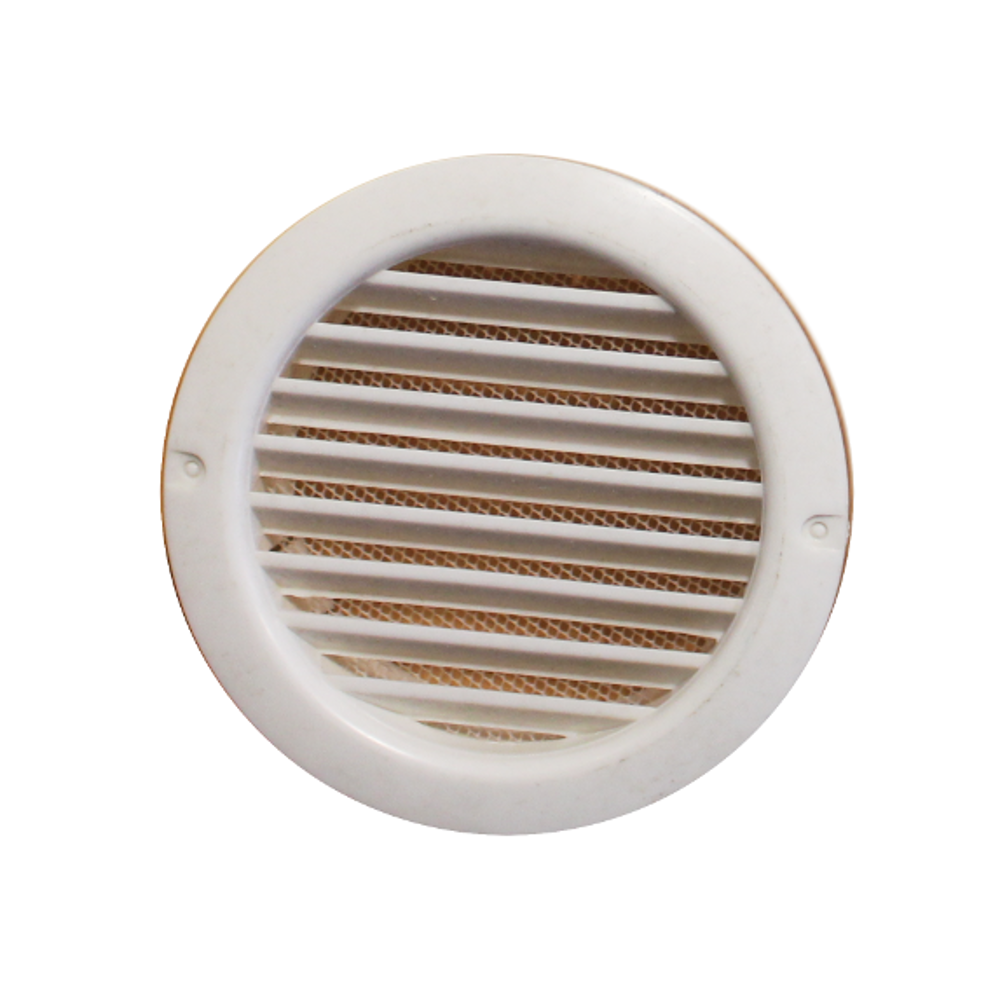 External Air Vent Louvre Wall Grille White Covers For 4'' Extractors, 3