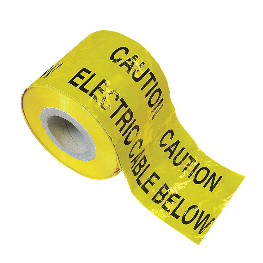 Caution Electrical Cable Below, Cable Pipes Warning Tape Electrician