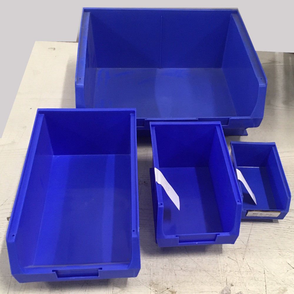 Barton Blue Storage Bins Plastic Stackable Bin 6 Sizes Store Warehouse Garage eBay