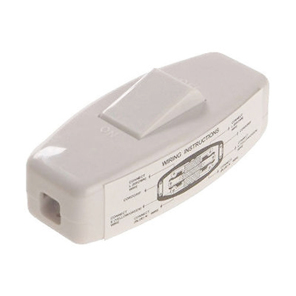 MLA White Double Pole Inline Light Switch 20 PACK Table Lamps