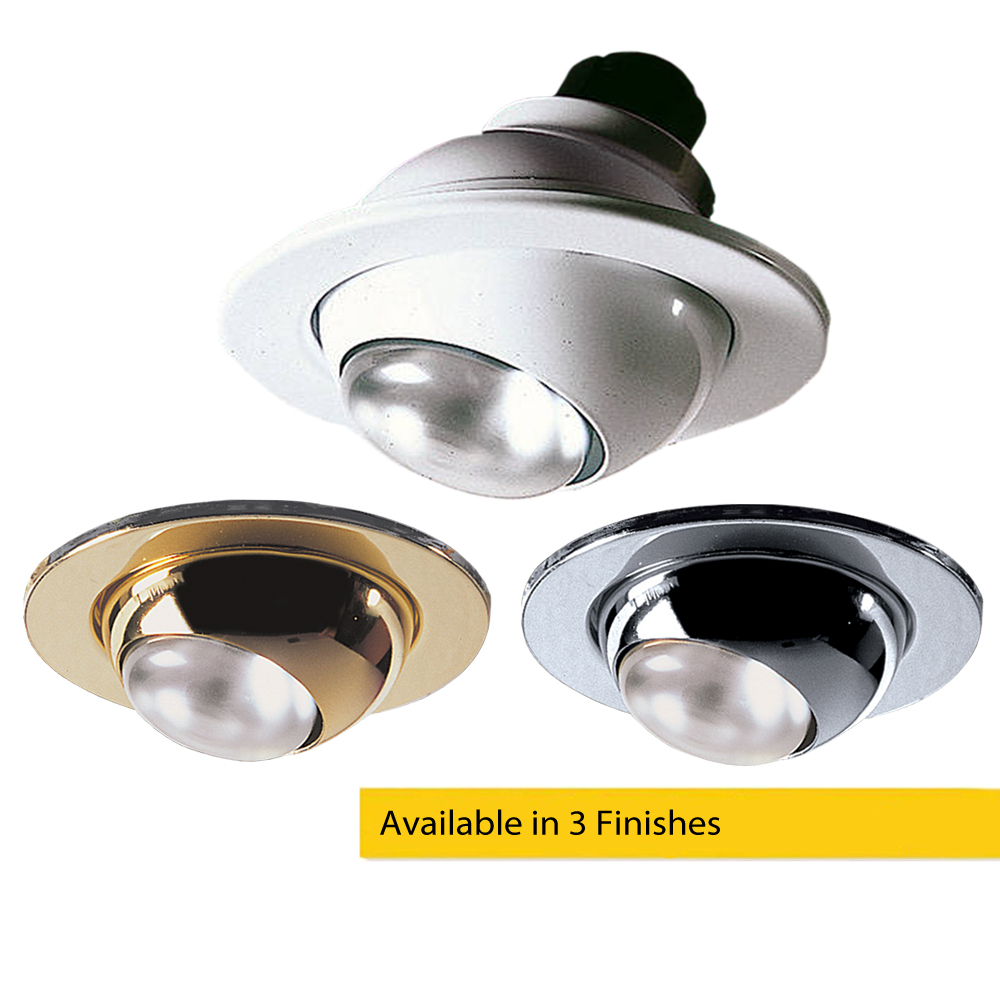 R63 ES 60W 230V Eyeball Downlight in White/Brass/Chrome Ideal For Home