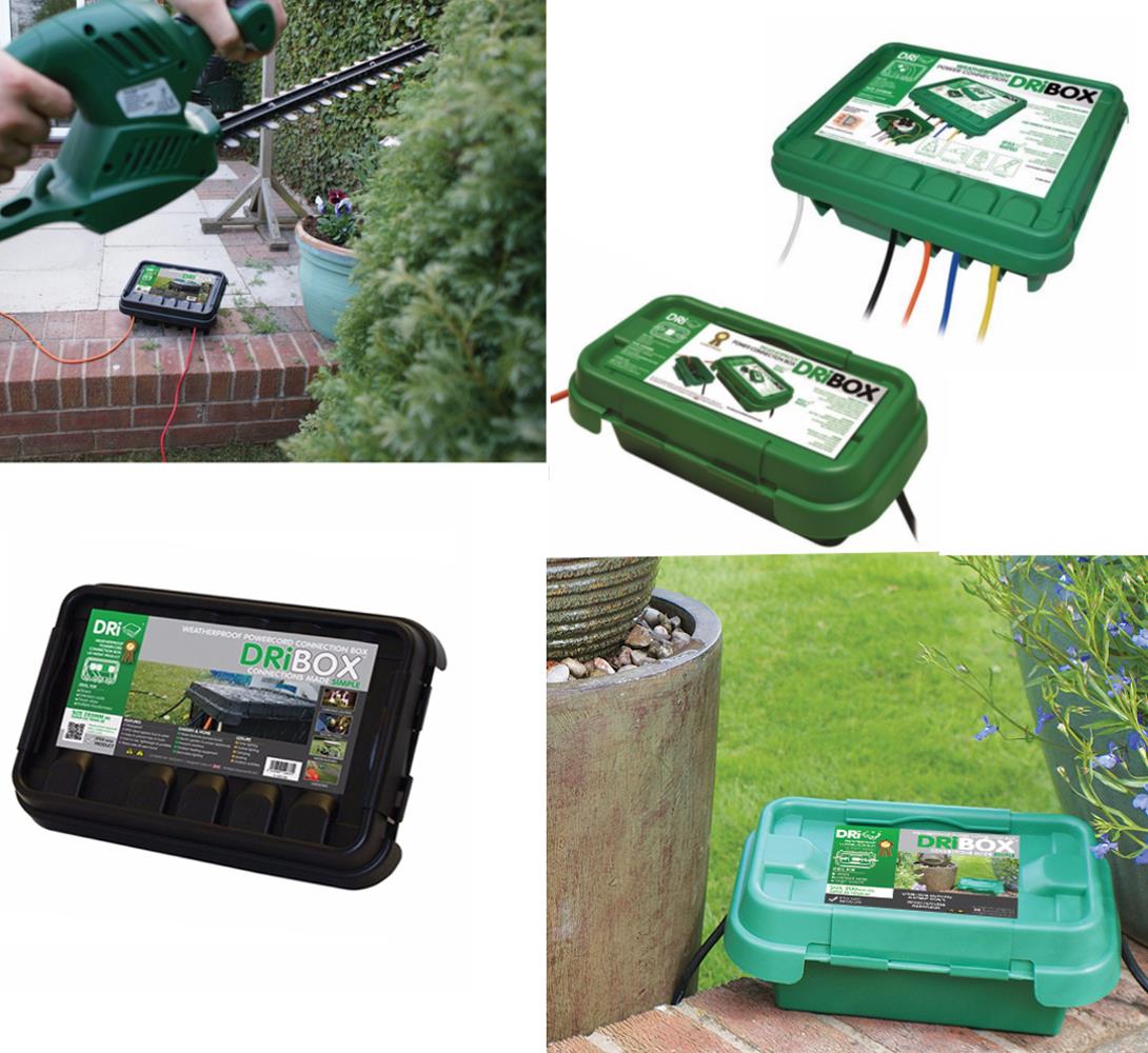 Dribox Weatherproof Electrical Connection Box Outdoor IP55 Garden Plugs