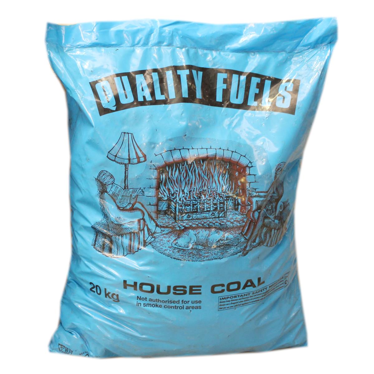 20kg Bags of House Coal & Smokeless Lump Fuel for Open Fire, Stove