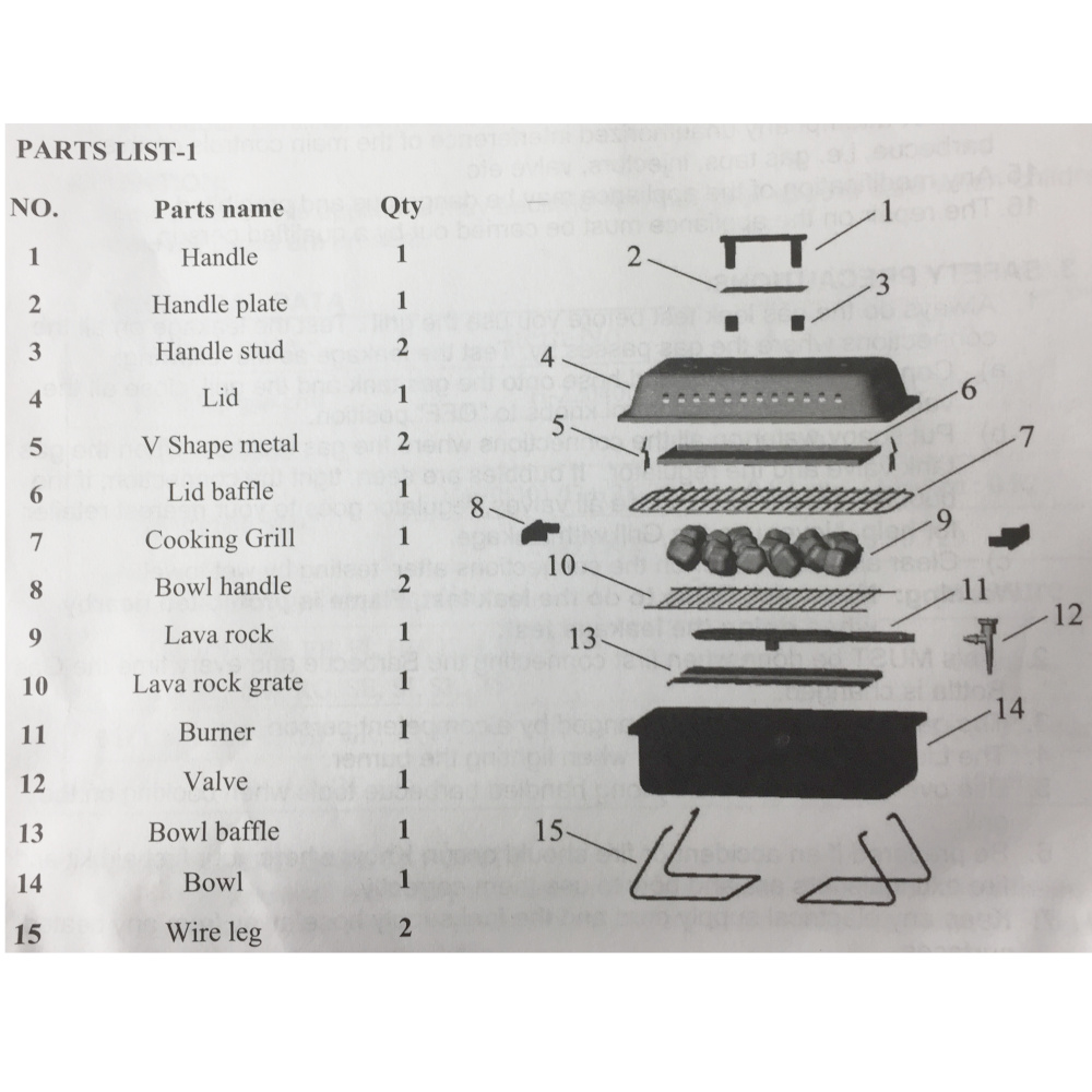 Crusader V950 Barbecue Rechange Pièces Table Haut Gaz Crusader V950 Barbecue Rechange Pièces Table Haut Gaz
