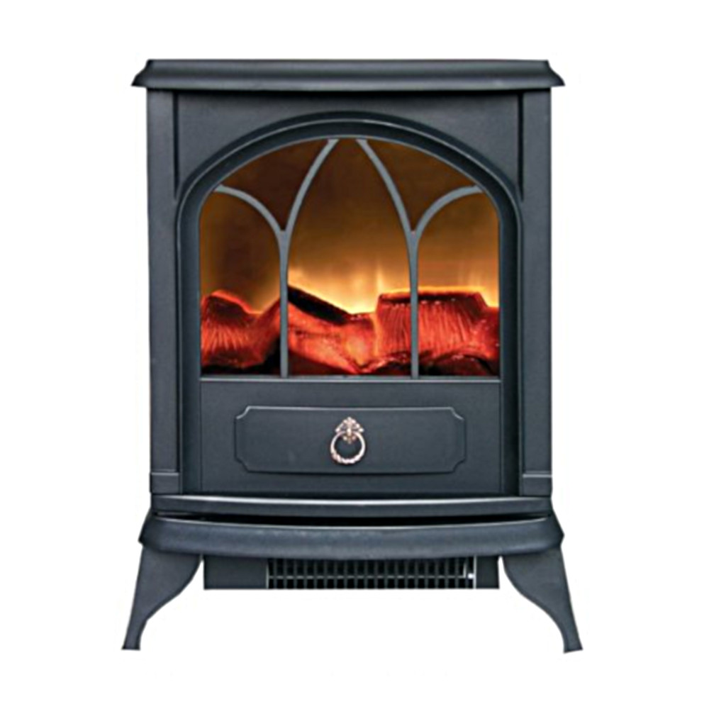 Kingavon 2Kw Elektrisch Kamin Heizung Ofen in Schwarz,Lüfter Flammen