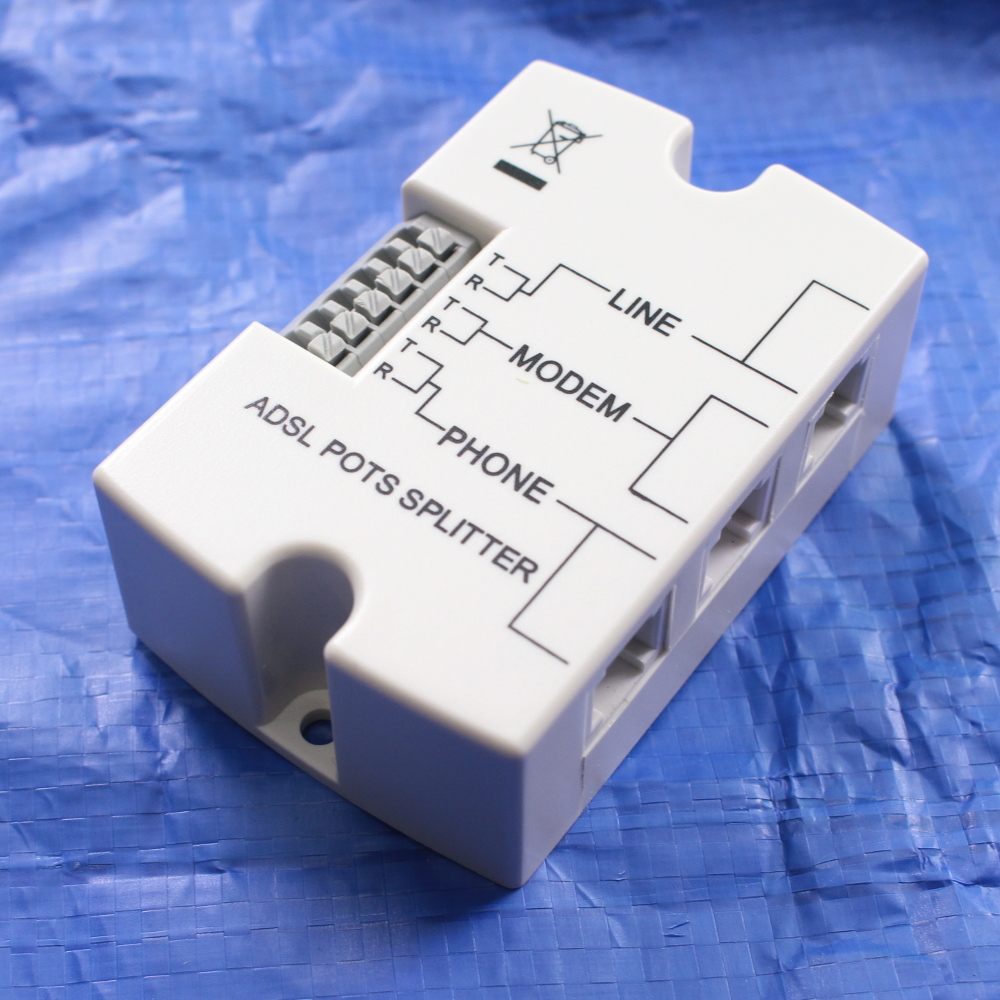ADSL Modem Splitter Network Adaptor, POTS Splitter with 6 Pole Terminal