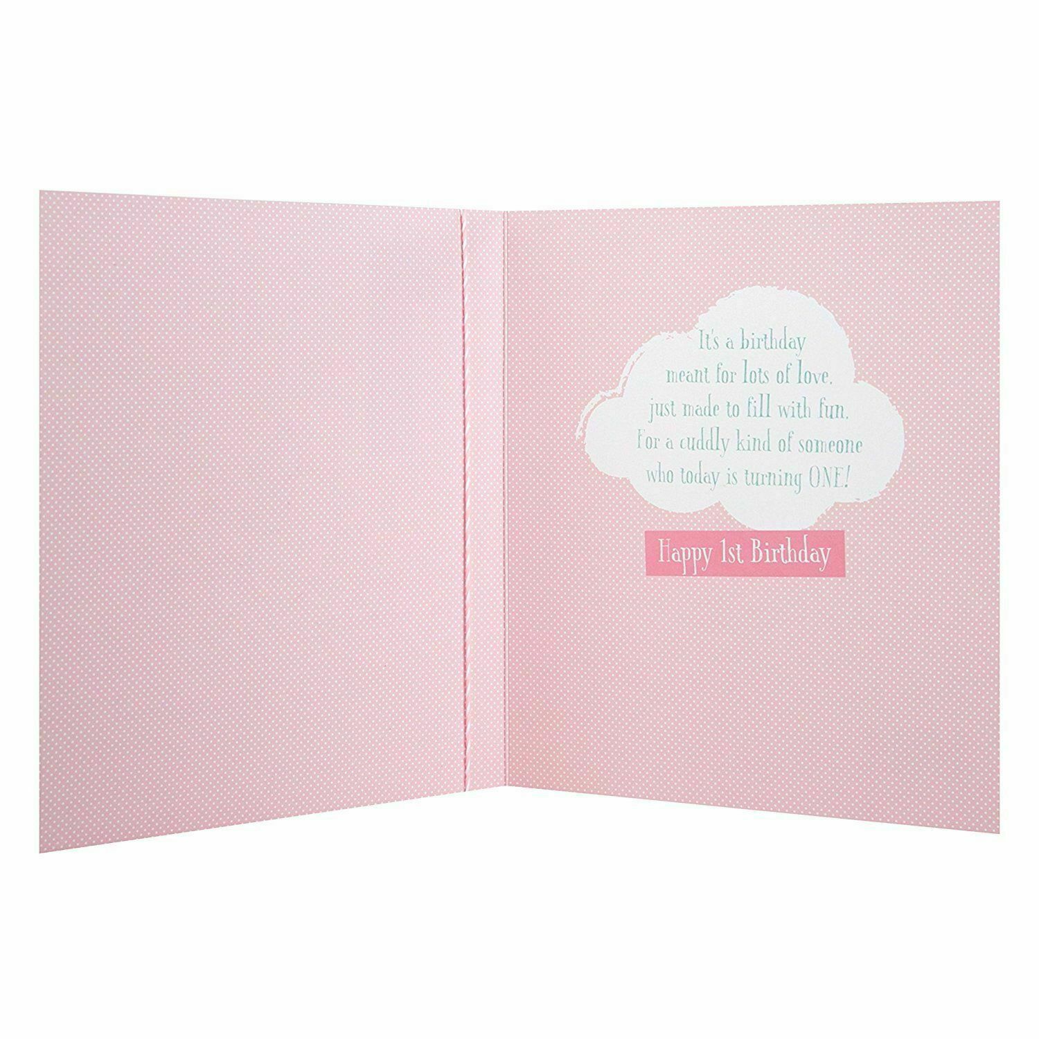 Disney Winnie The Pooh Little Girl 1st Birthday Card
