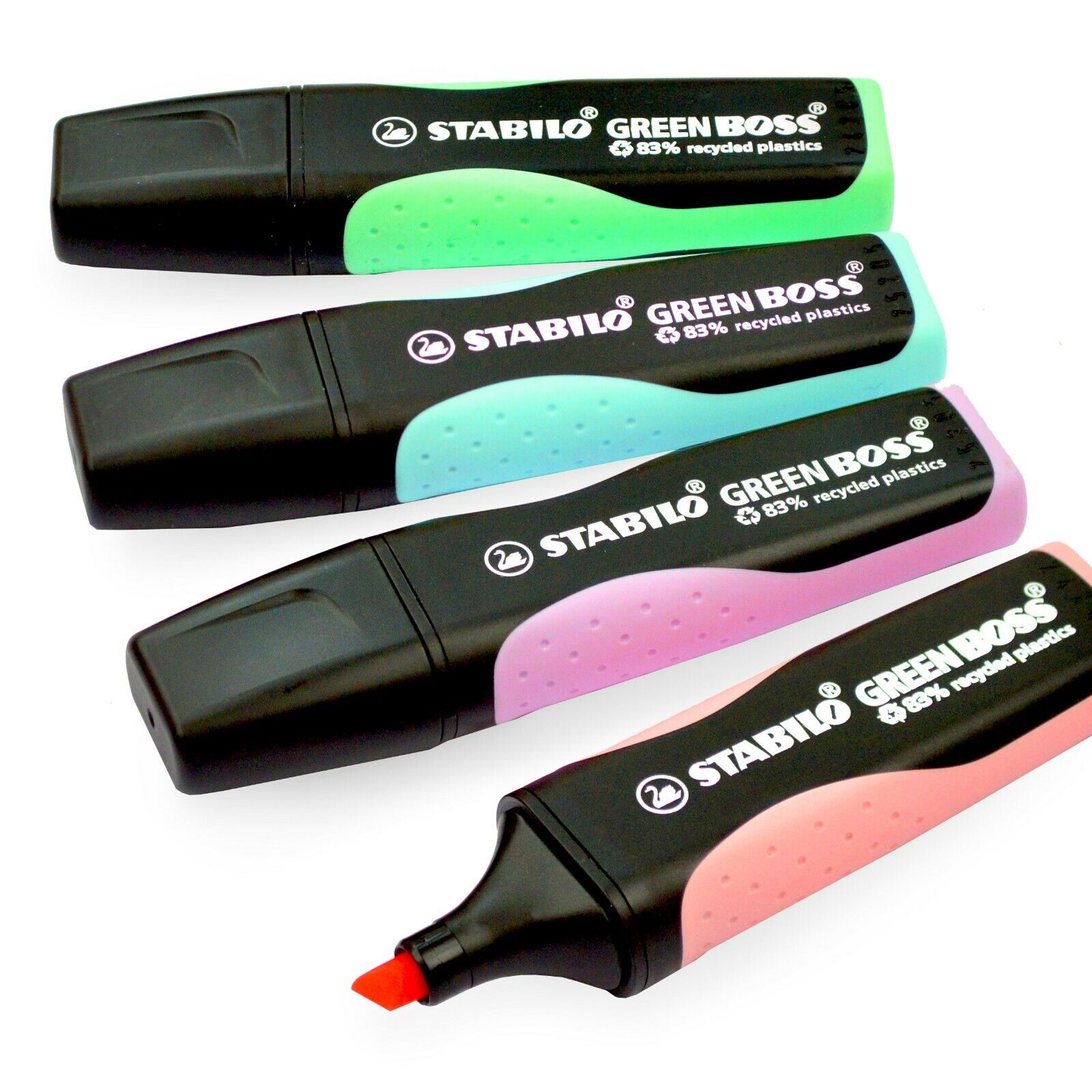 Stabilo Green Boss Highlighter Assorted Pastel (Pack of 4)