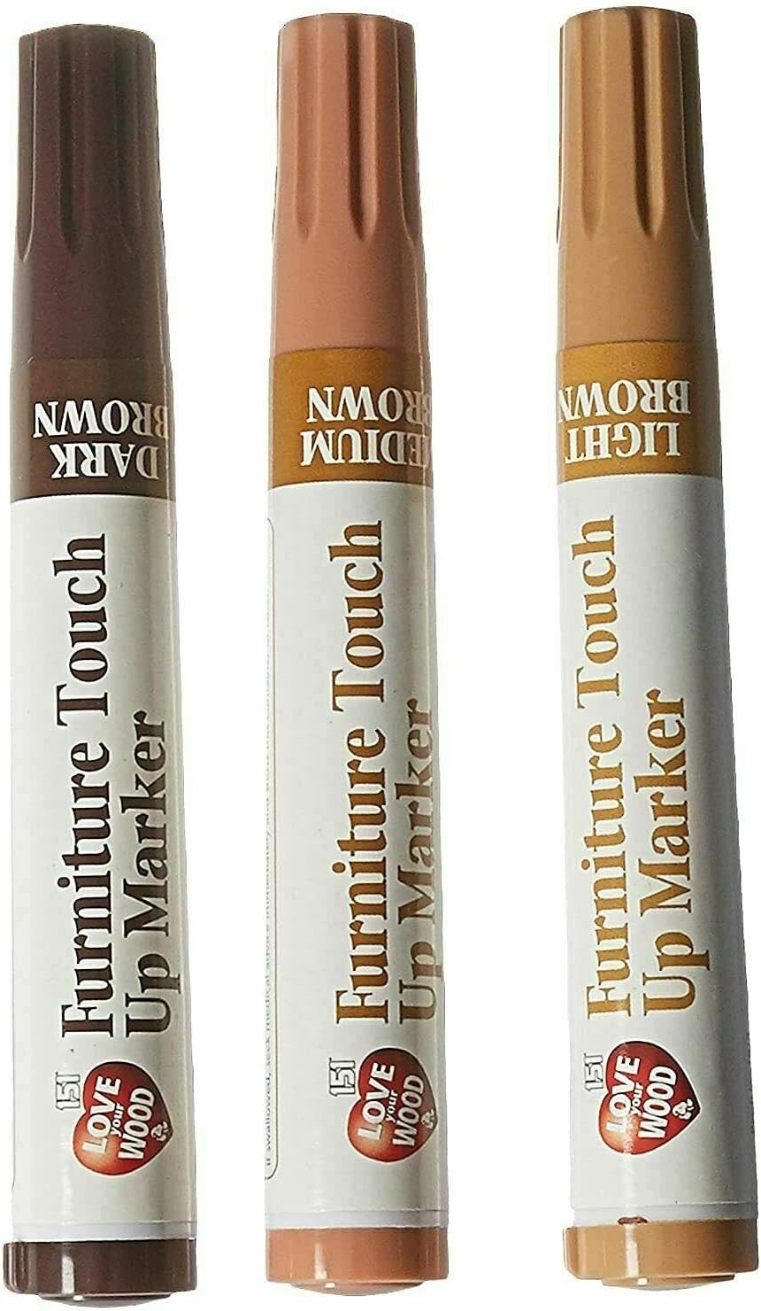 Furniture Touch-Up Markers – Wood Repair Pens for Scratches & Stains Restore & Conceal Damage on Wooden Furniture