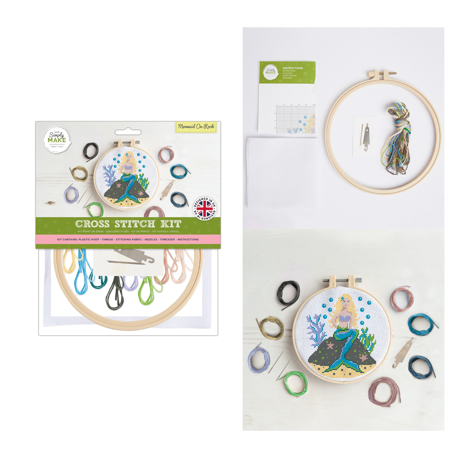Simply Make - Cross Stitch Kits Sea DIY Kids Sewing Gift Decoration Stocking - Picture 2 of 5