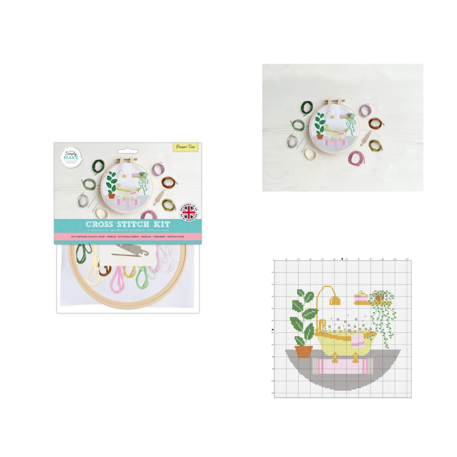 Simply Make Cross Stitch Kit - Animals DIY Kids Sewing Gift Decoration Stocking - Picture 7 of 8