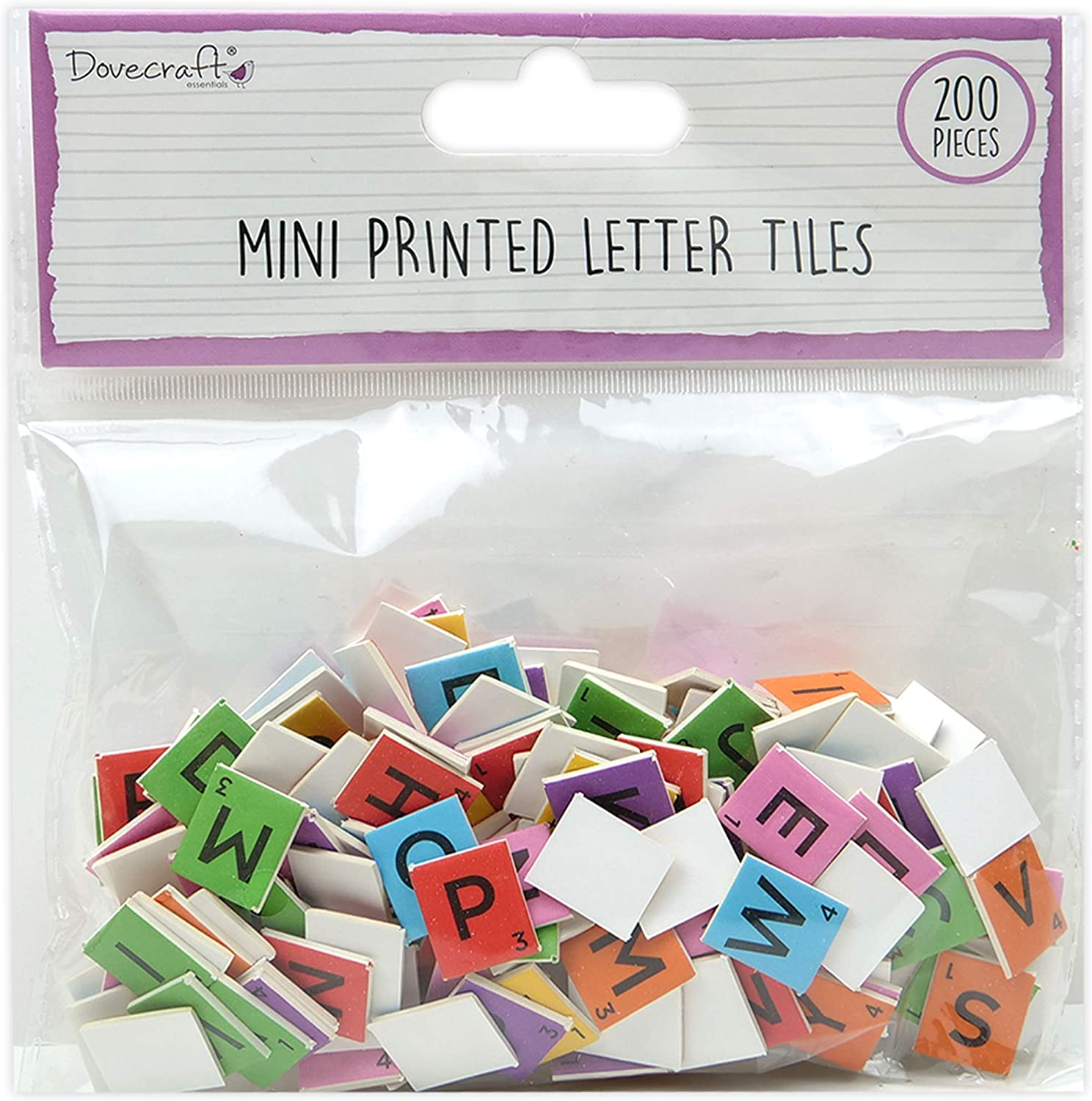 Dovecraft Mini Metallic Letter Tiles Paper Craft Scrapbook Scrabble Coloured - Picture 7 of 7