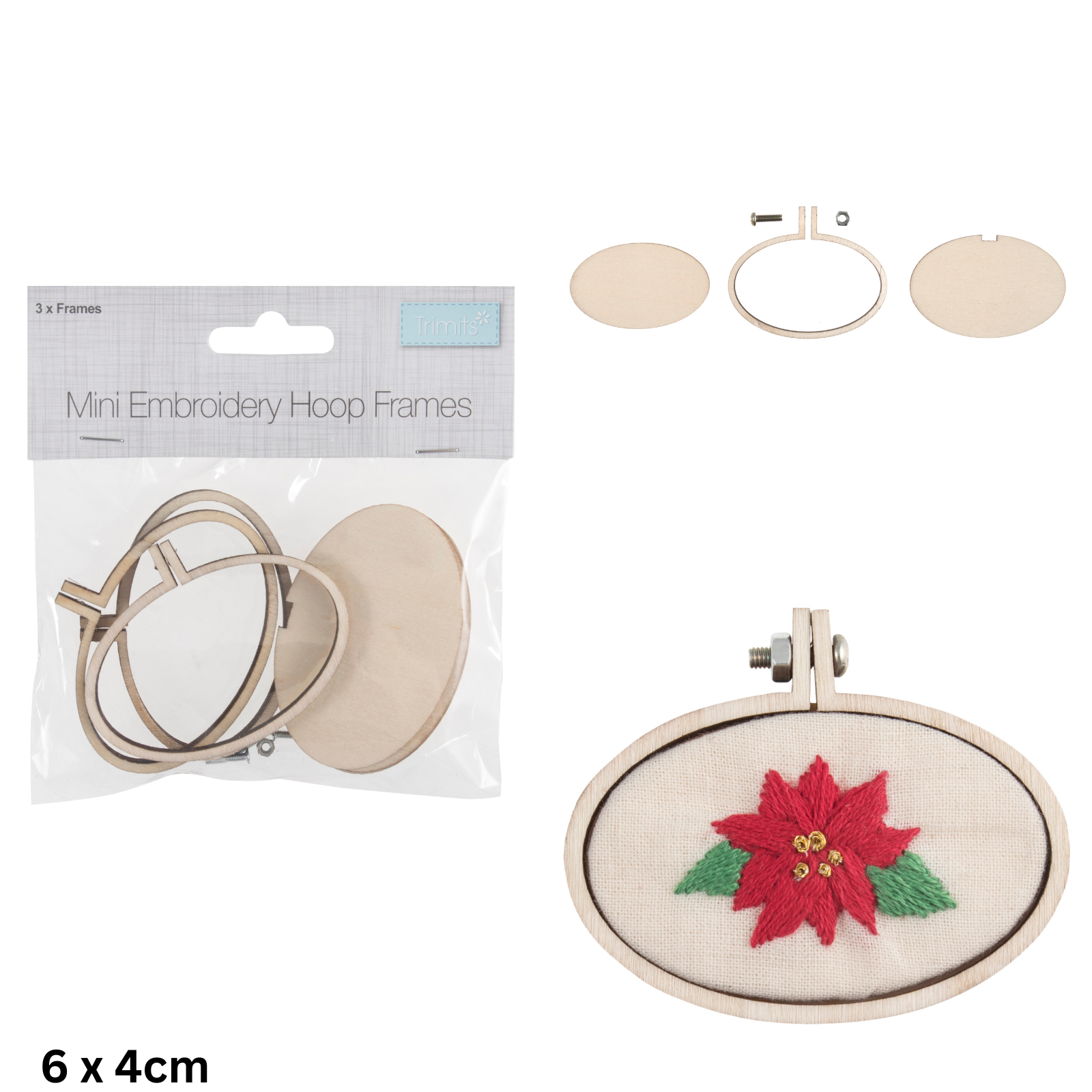 Trimits Frame: Mini Embroidery Hoops Sets Tapestry Frames Sewing Craft - Picture 4 of 4