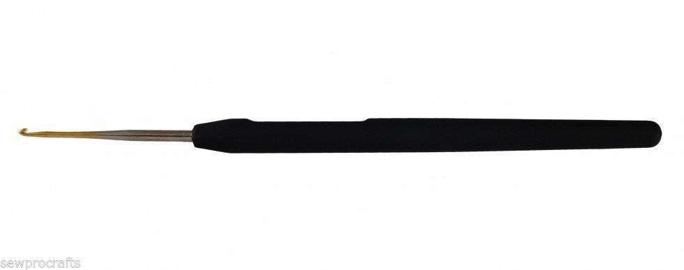 KnitPro Aluminium Gold Häkelhaken - schwarz weicher Griff 0,50 mm - 12 mm - Bild 12 von 32