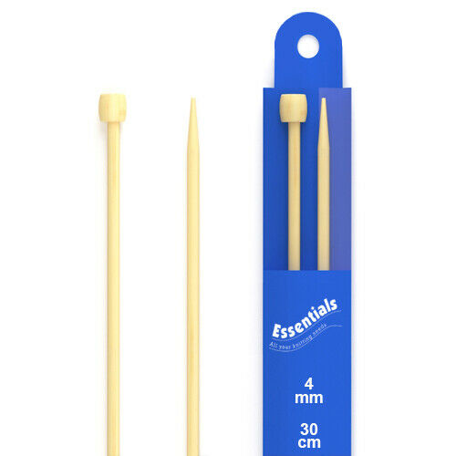 Bamboo Knitting Needles 30cm ALL SIZES 3-10mm Whitecroft Essential Knitting Pins WR11576