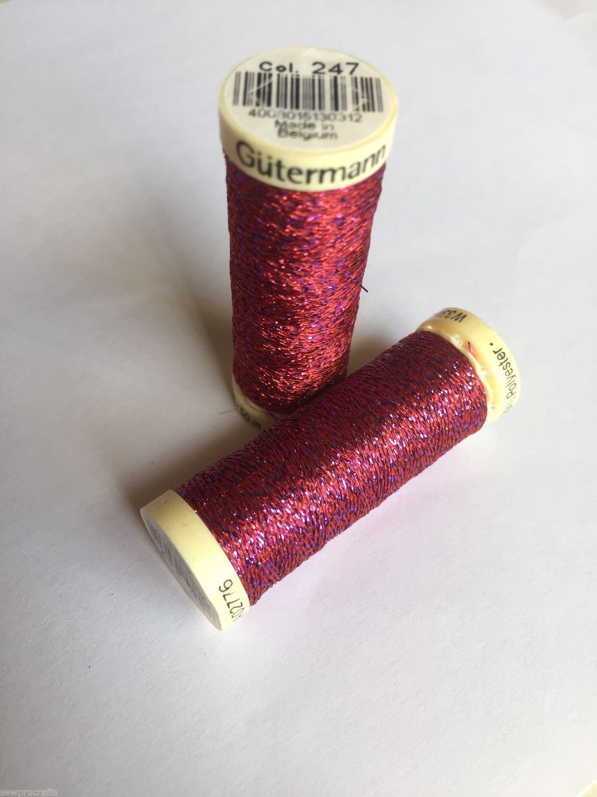 Gutermann Metallic Effect Thread Sparkling Glitter Thread 50m Reels - 12 Colours - Picture 8 of 13