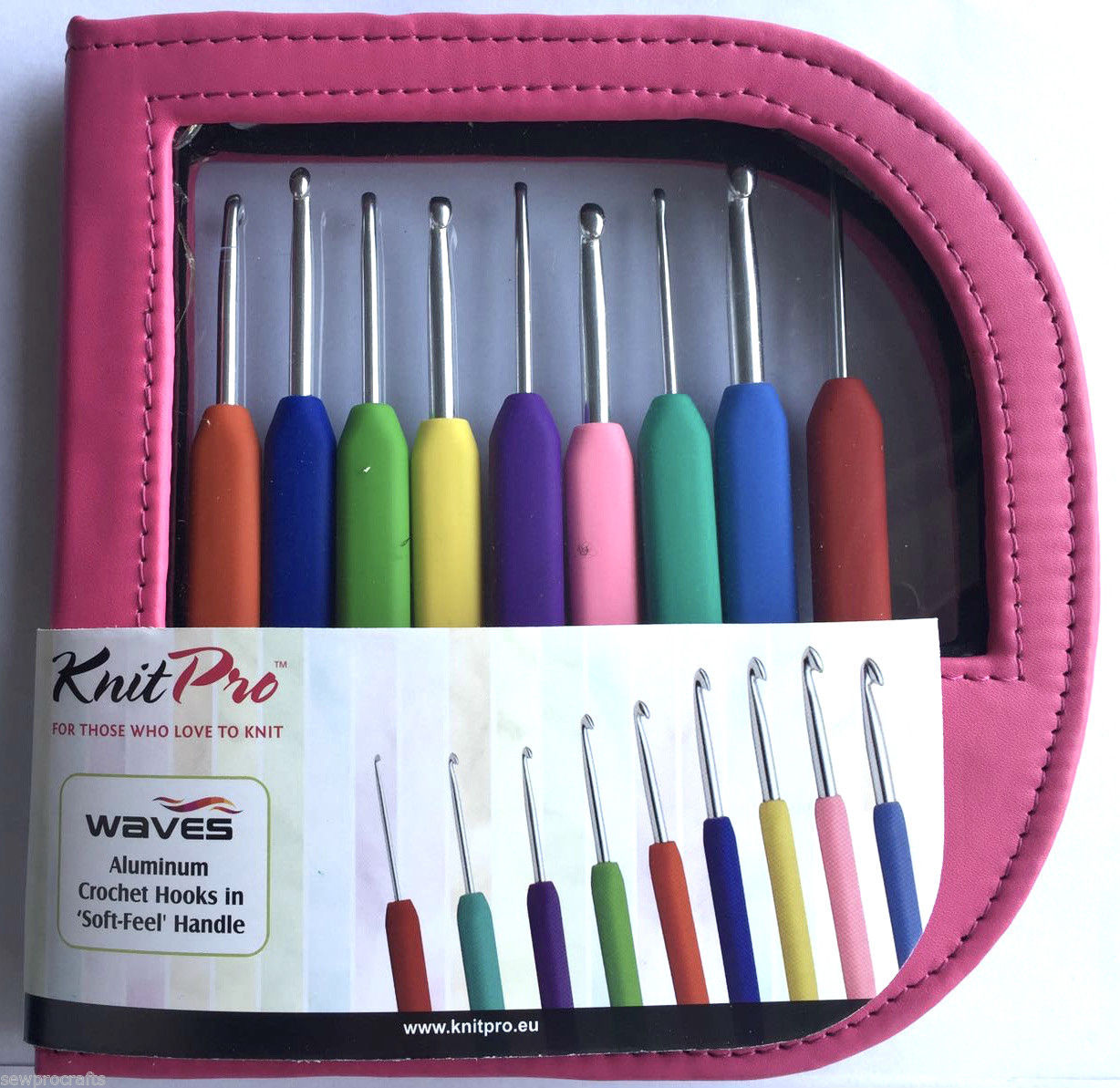 KnitPro Waves Soft Grip Colourful Handle Crochet Hooks 2mm - 12mm