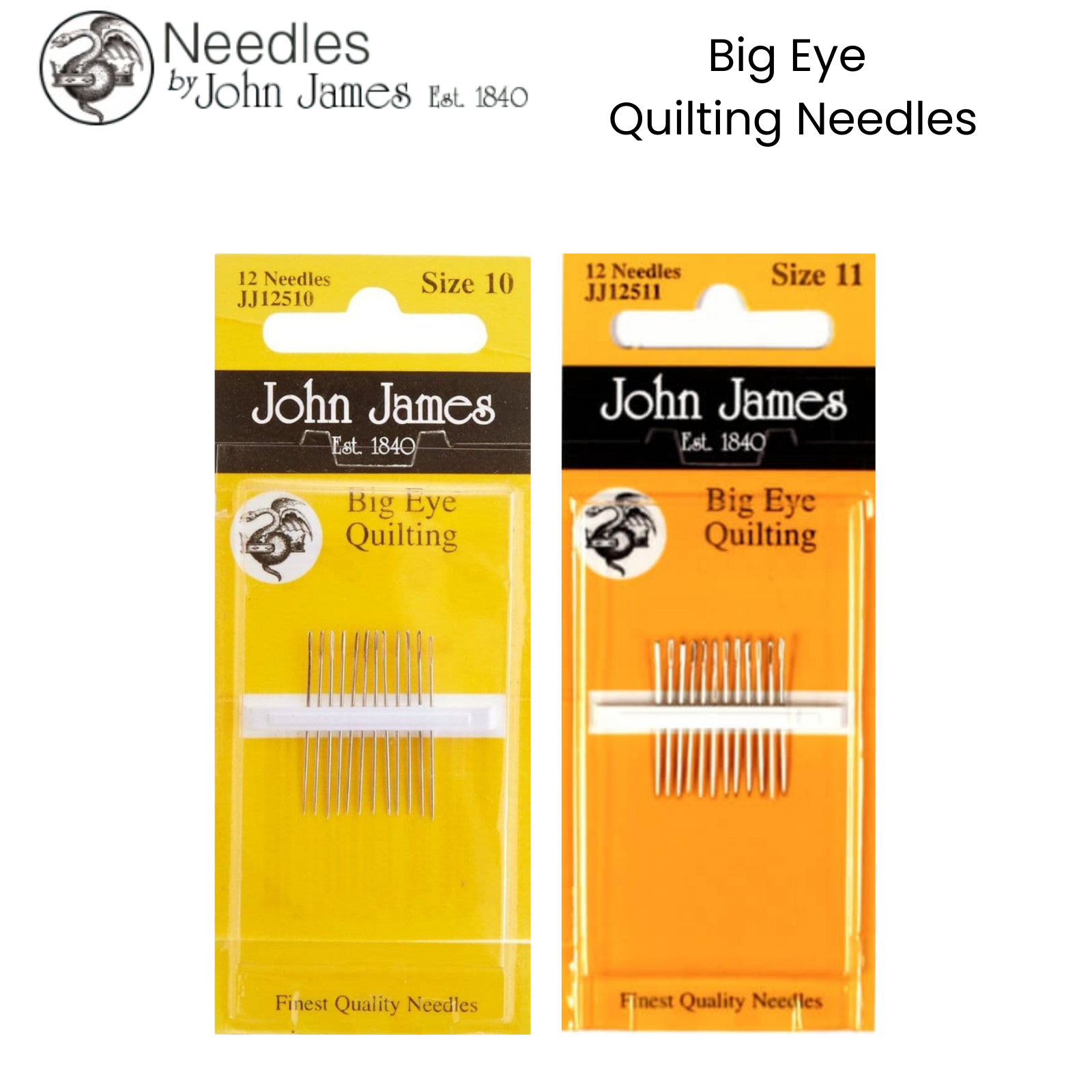 JOHN JAMES Hand Sewing Needles - ALL STYLES SIZES -SEWING CRAFT TAPESTRY BEADING - Picture 19 of 36