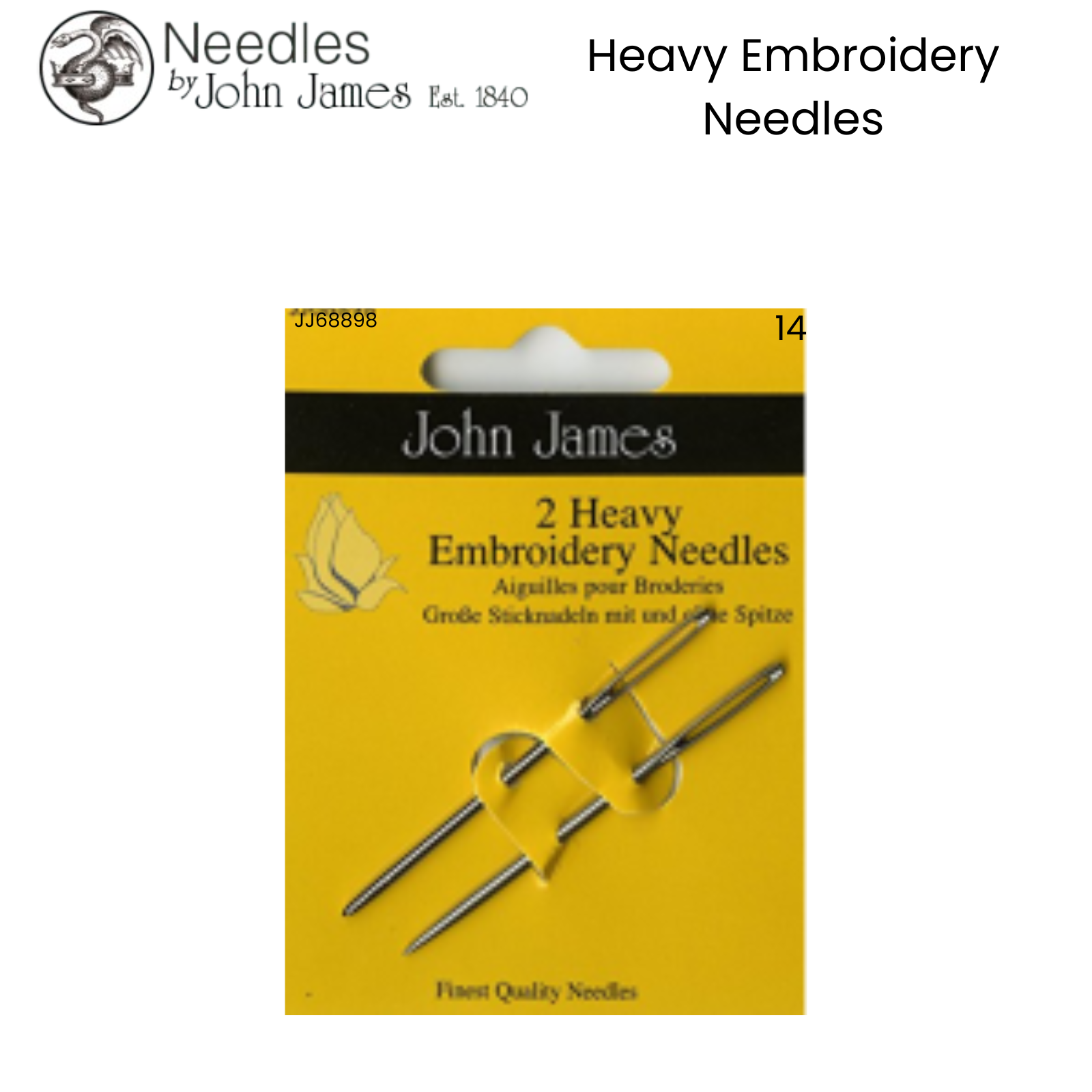 JOHN JAMES Hand Sewing Needles - ALL STYLES SIZES -SEWING CRAFT TAPESTRY BEADING - Picture 21 of 36