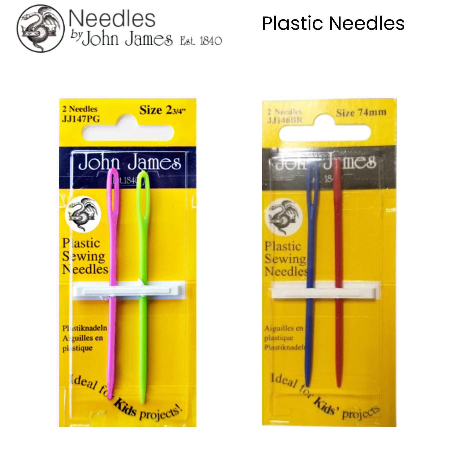 JOHN JAMES Hand Sewing Needles - ALL STYLES SIZES -SEWING CRAFT TAPESTRY BEADING - Picture 14 of 36