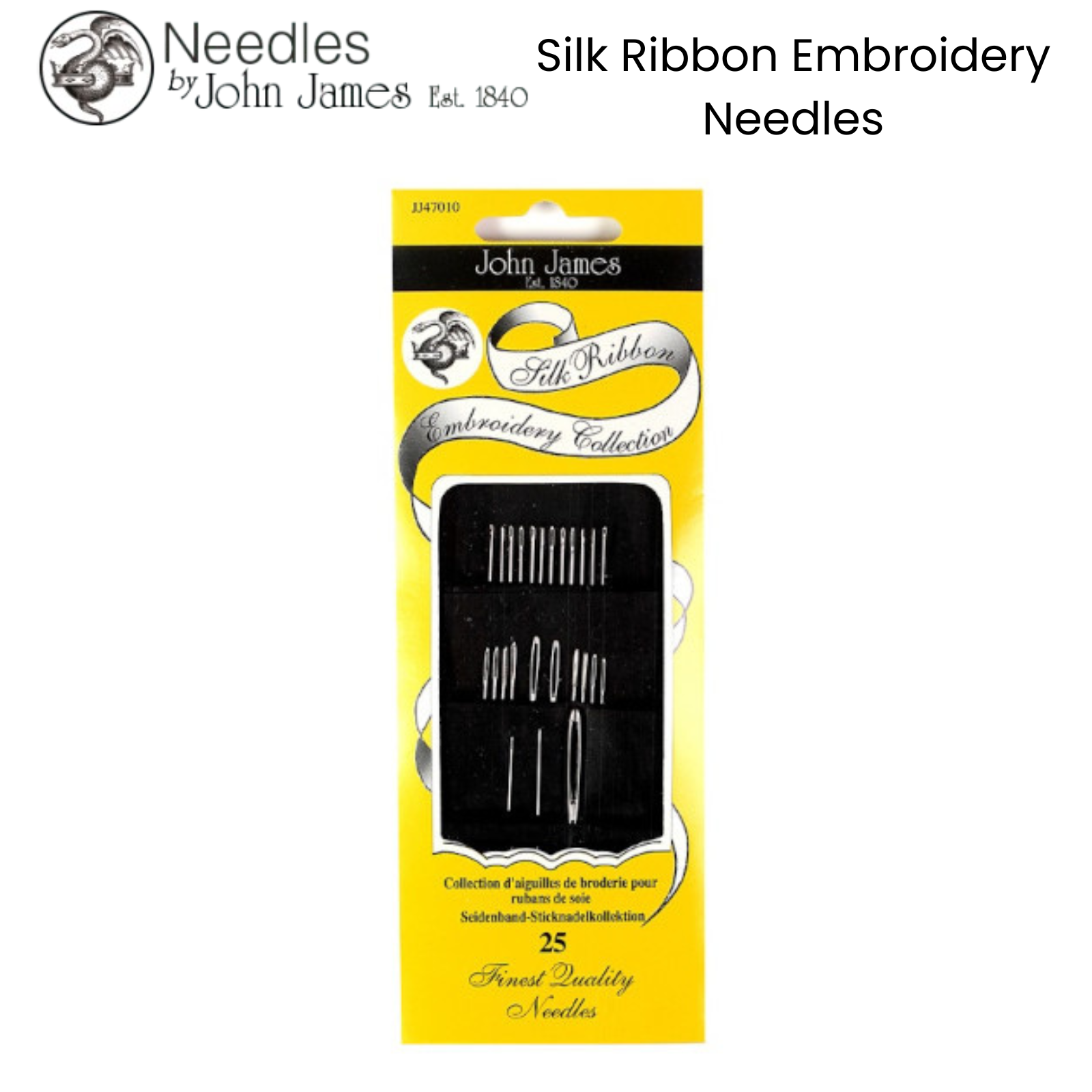 JOHN JAMES Hand Sewing Needles - ALL STYLES SIZES -SEWING CRAFT TAPESTRY BEADING - Picture 28 of 36