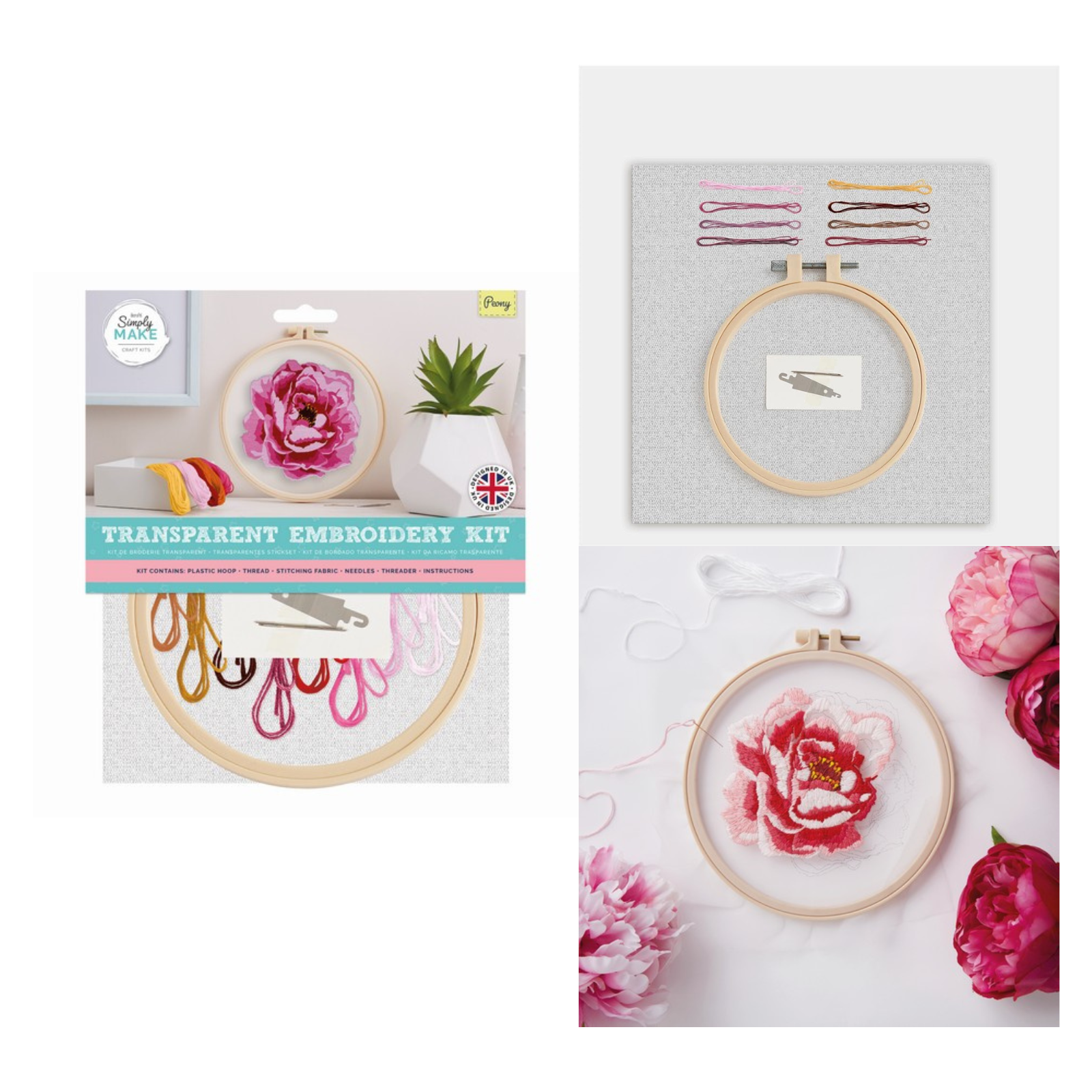 Simply Make - Embroidery Kits Flowers DIY Kids Sewing Gift Decoration Stocking - Picture 5 of 7