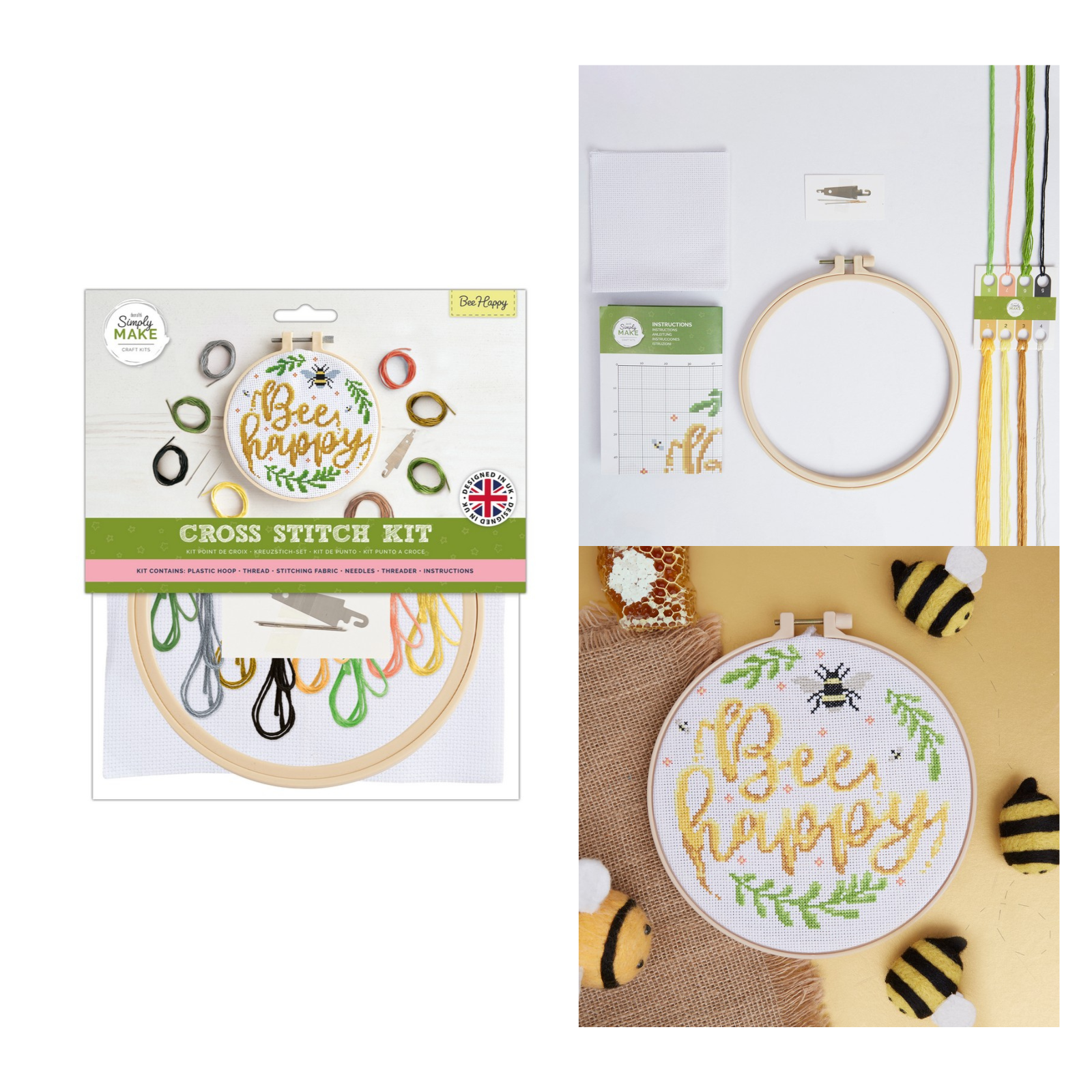 Simply Make Cross Stitch Kit - Animals DIY Kids Sewing Gift Decoration Stocking - Picture 8 of 8