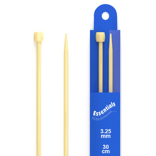 Bamboo Knitting Needles 30cm ALL SIZES 3-10mm Whitecroft Essential Knitting Pins WR11576