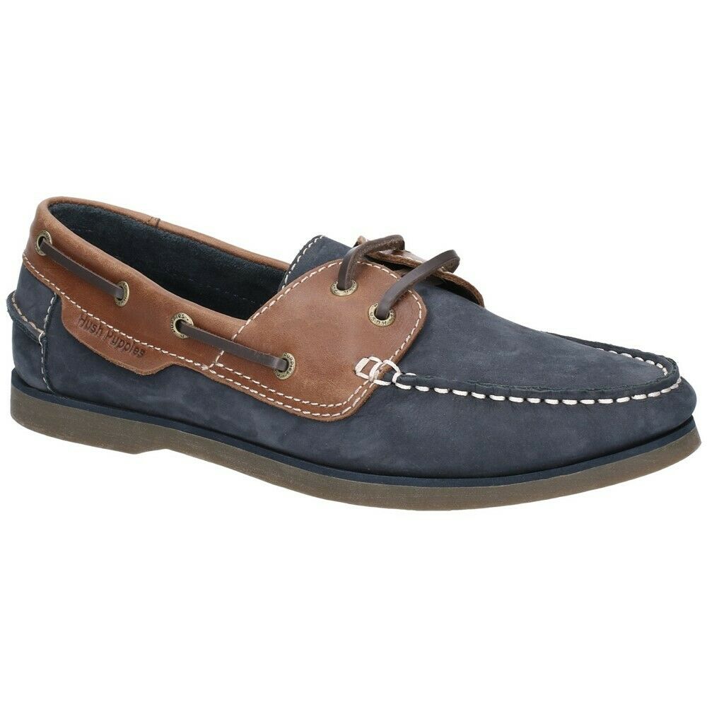 Mens Hush Puppies Henry Classic Smart Leather Casual Boat Shoes Sizes 7 ...