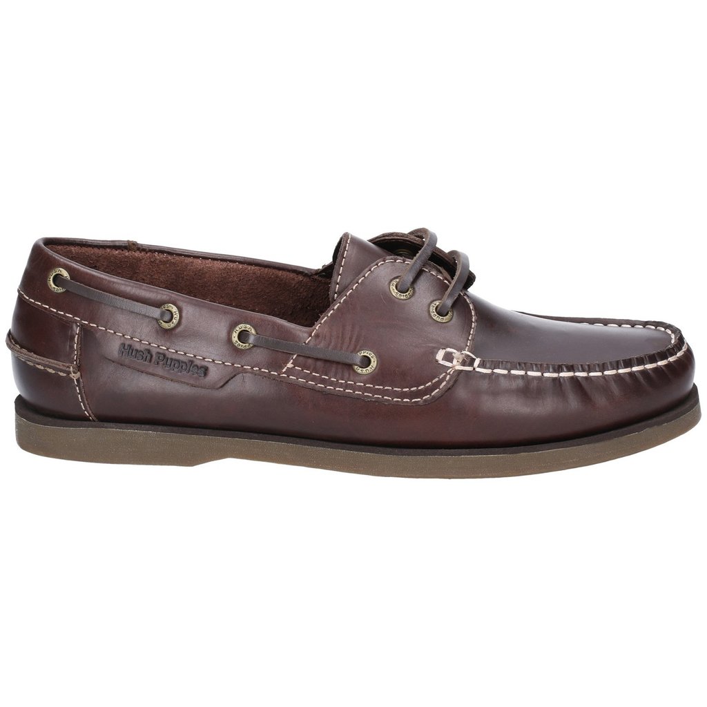 Mens Hush Puppies Henry Classic Smart Leather Casual Boat Shoes Sizes 7 ...