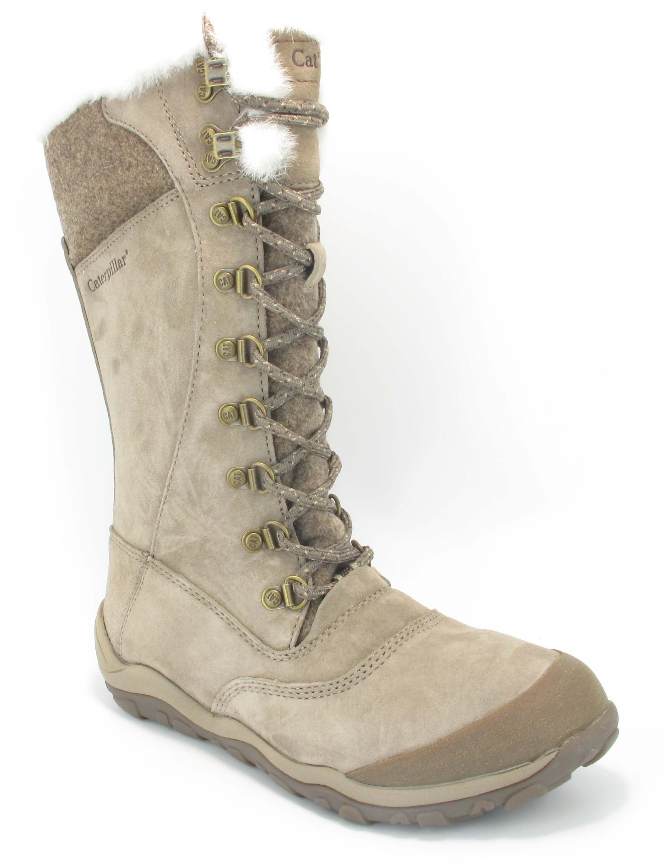 Womens Caterpillar CARIBOU High Lace Up Snow Winter Fur