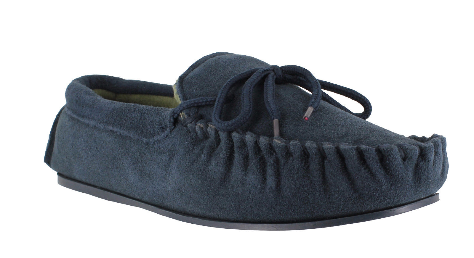 suede fleece lined mule moccasins