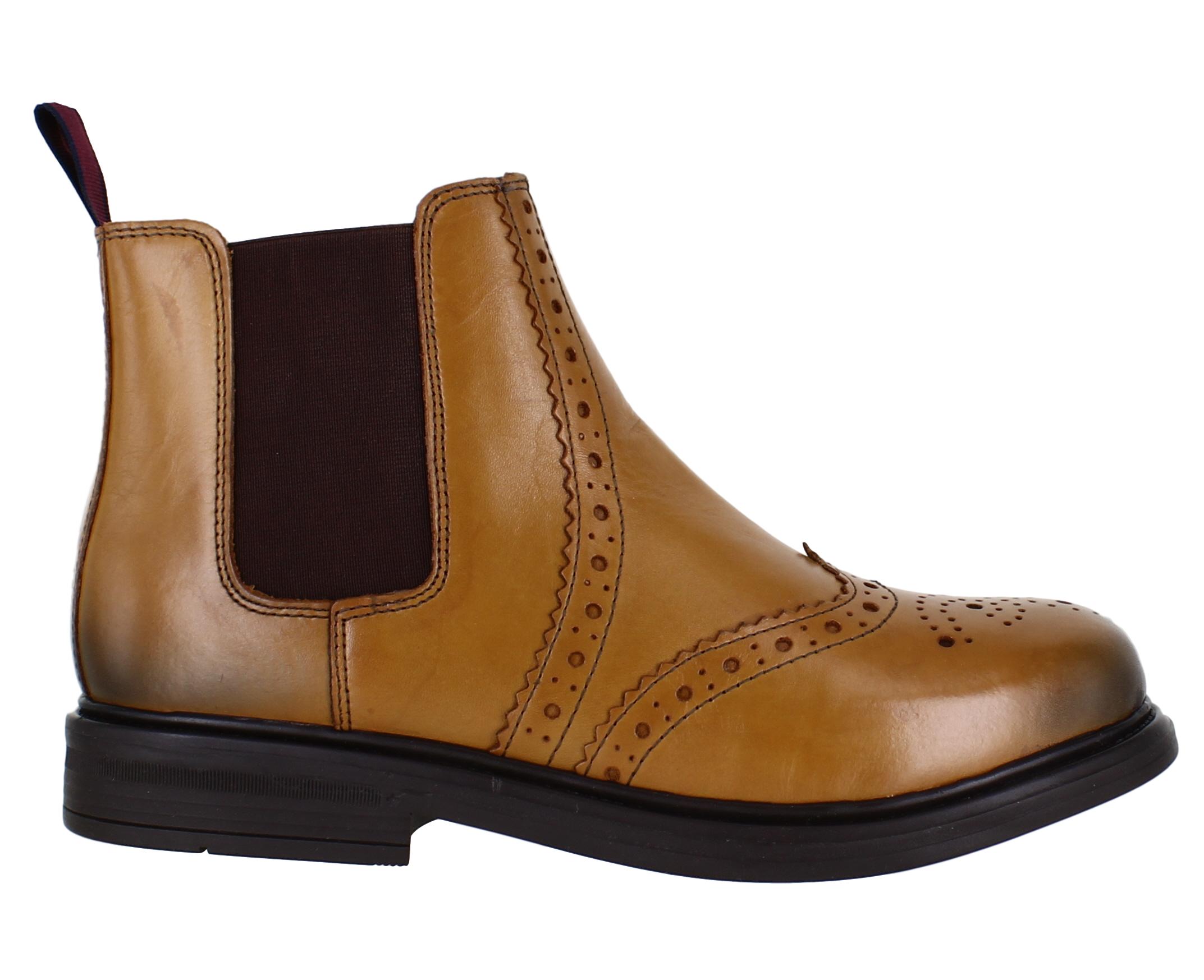 Appleby Enfants Noir Richelieu À Enfiler Chelsea Bottes Jr 9-UK 6