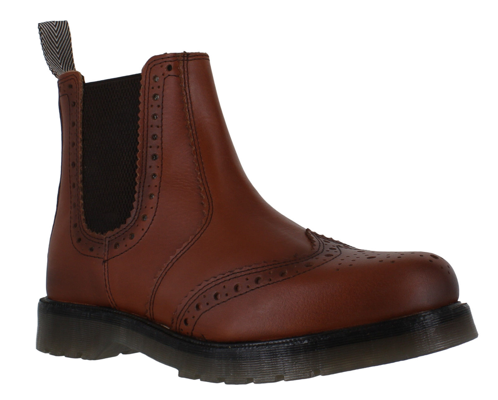 Mens Catesby Pull On Leather Brogues Chelsea Dealer Ankle Mens Catesby Pull On Leather Brogues Chelsea Dealer Ankle